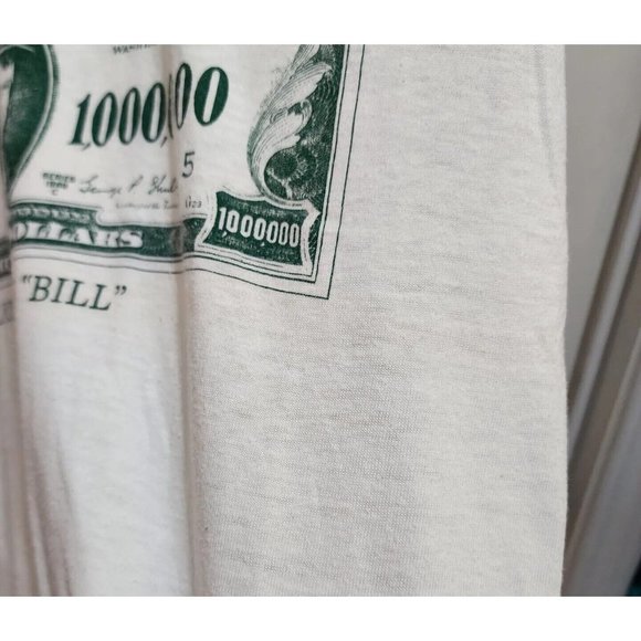 Vtg Stedman Women's V Neck T Shirt "Million Dollar Bill" Elliott #9 White Size M - Picture 8 of 12